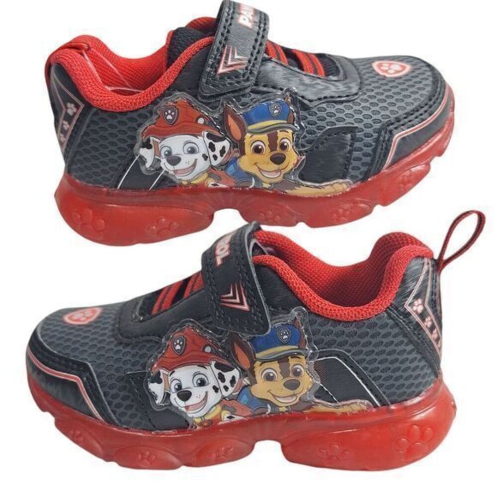 New Paw Patrol Toddler Boys' Slip-On Sneakers, Size 7 (15cms)‎ Color Black/Red